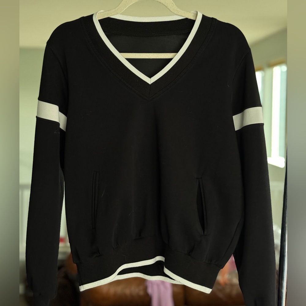 Commense Contrast Trim Oversized Sweatshirt, Size Small